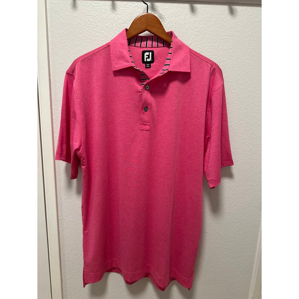 FootJoy FJ Men’s Pink Golf Polo, Size L